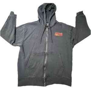 Nike Air Jordan Hoodie Mens Large Black Full Zip Fleece Sweatshirt Jumpman